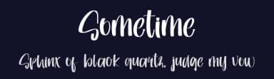 Sometime by FreshtypeINK — Script Handwritten Font — thumbnail 2