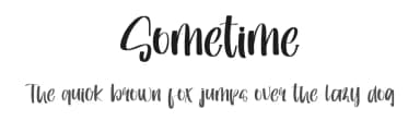 Sometime by FreshtypeINK — Script Handwritten Font — thumbnail 1