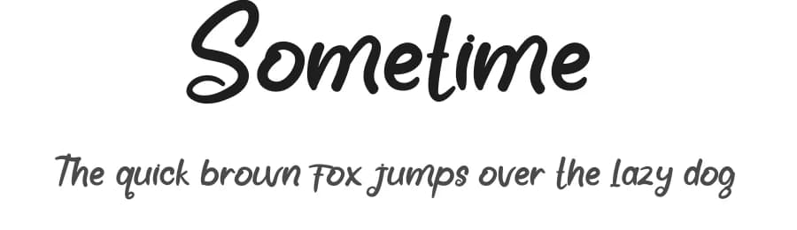 Sometime by Etik Fatimah — Script Handwritten Font