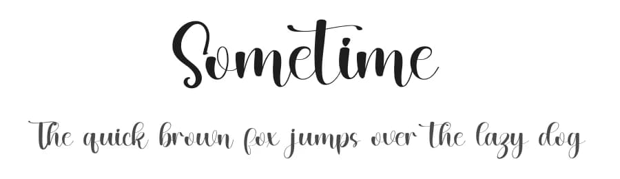 Sometime by Inermedia Studio — Script Handwritten Font