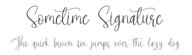 Sometime Signature by Scratchones — Script Handwritten Font — thumbnail 1