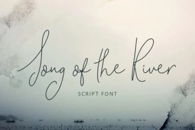 Song of the River Font by Creativeqube Design — Script Handwritten Font — thumbnail 1