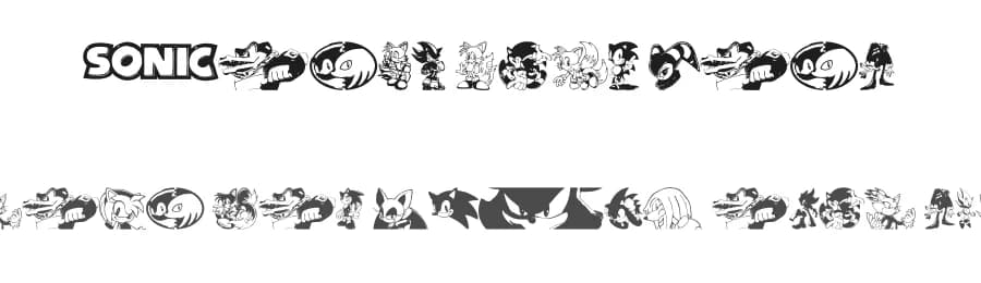 Sonic Mega Font by xstreamed.tv — Dingbats Font