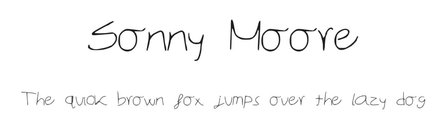Sonny Moore by CG Ness — Script Handwritten Font