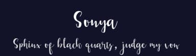 Sonya by Tegaki Script — Script Handwritten Font — thumbnail 2