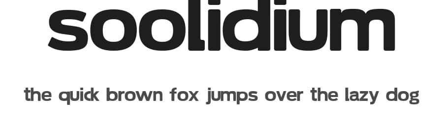 Soolidium by Soolid — Sans Serif Font