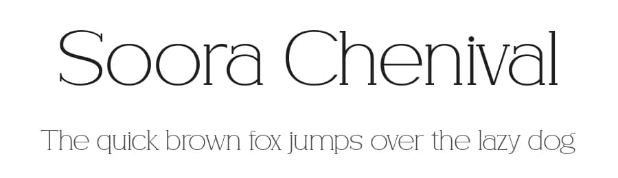 Soora Chenival by HansCo — Serif Font
