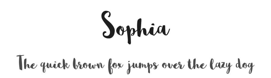 Sophia by Emily Spadoni — Script Handwritten Font