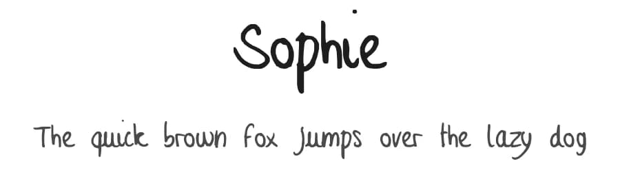Sophie by philing.net — Script Handwritten Font