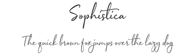 Sophistica by 50Fox Studio — Script Handwritten Font