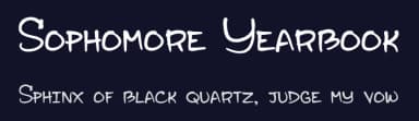 Sophomore Yearbook by Brittney Murphy Design — Script Handwritten Font — thumbnail 2