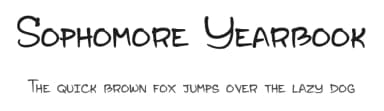 Sophomore Yearbook by Brittney Murphy Design — Script Handwritten Font — thumbnail 1