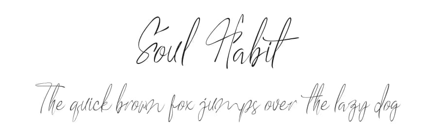 Soul Habit by zamjump — Script Handwritten Font
