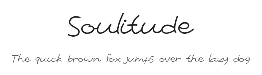 Soulitude by Mightyfire — Script Handwritten Font