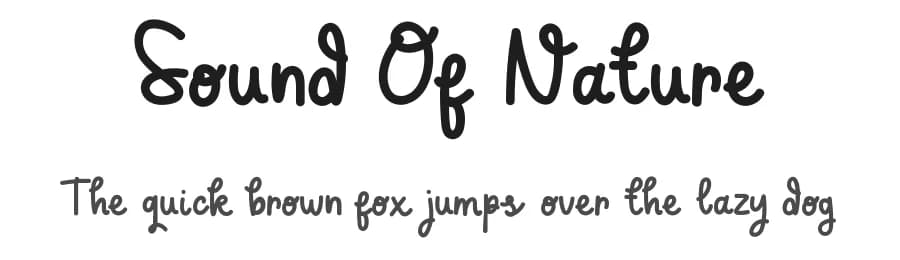 Sound Of Nature by Tokopress — Script Handwritten Font