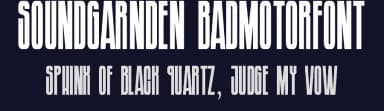 Soundgarnden Badmotorfont by Jaxkes — Sans Serif Font — thumbnail 2