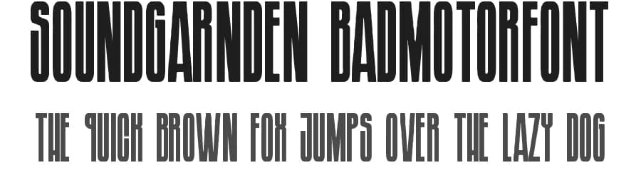 Soundgarnden Badmotorfont by Jaxkes — Sans Serif Font — preview 1