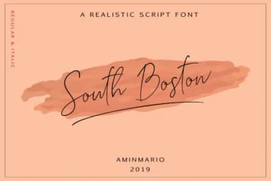 South Boston Font by aminmario — Script Handwritten Font — thumbnail 1