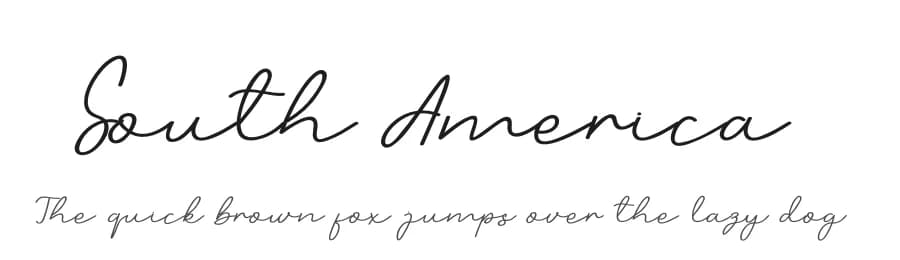 South America by Etik Fatimah — Script Handwritten Font — preview 1