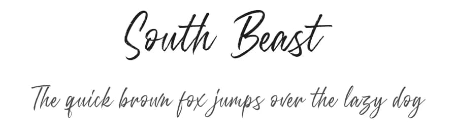 South Beast by Blankids — Script Handwritten Font
