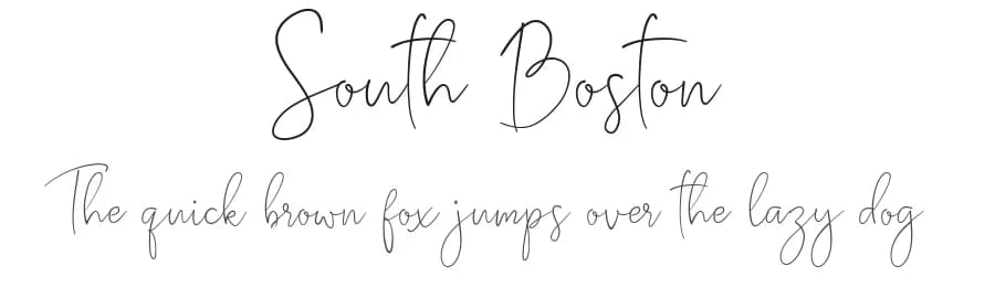 South Boston by AminMario — Script Handwritten Font