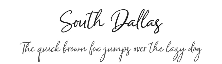 South Dallas by ReyreyBlue — Script Handwritten Font