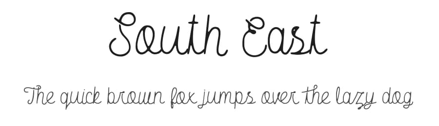 South East by The Ocean Studio - Laire Banyu Sandi Pawenang — Script Handwritten Font