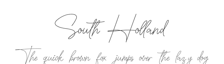 South Holland by Faldy Kudo — Script Handwritten Font — preview 1