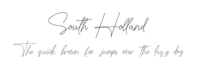South Holland by Faldy Kudo — Script Handwritten Font