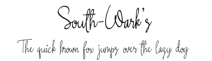 South-Wark's by Faldy Kudo — Script Handwritten Font — preview 1