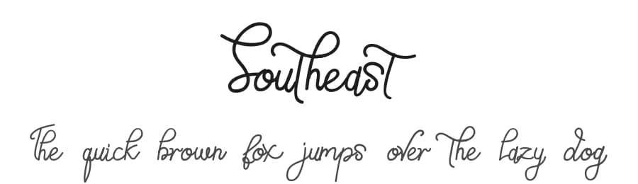 Southeast by MJB Letters — Script Handwritten Font