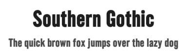 Southern Gothic by HENRIavecunK Type Co — Sans Serif Font — thumbnail 1