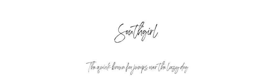 Southgirl by Geranium Space — Script Handwritten Font