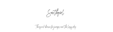 Southgirl by Geranium Space — Script Handwritten Font — thumbnail 1