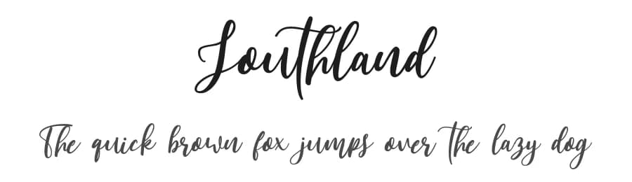 Southland by Bearytype — Script Handwritten Font