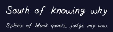 South of knowing why by Raquel Tavares — Script Handwritten Font — thumbnail 2