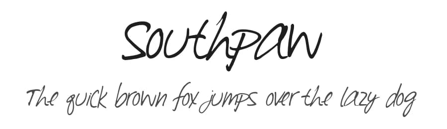 Southpaw by Tyler Finck — Script Handwritten Font