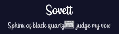Sovett by twinletter — Script Handwritten Font — thumbnail 2