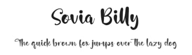 Sovia Billy by Kong Font — Script Handwritten Font — thumbnail 1