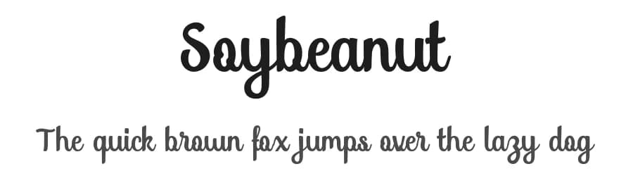 Soybeanut by FHFont — Script Handwritten Font