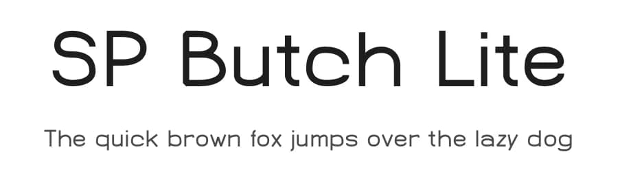 SP Butch Lite by Studio Pulp — Sans Serif Font