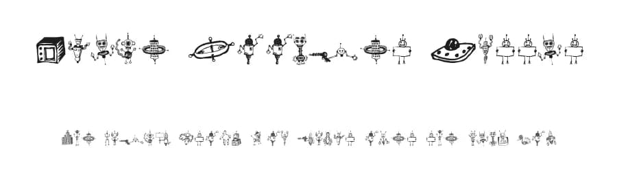 Space Woozies Extras by Omega Font Labs — Dingbats Font