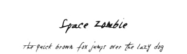 Space Zombie by Xerographer Fonts — Script Handwritten Font — thumbnail 1