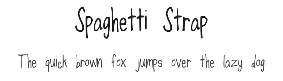 Spaghetti Strap by Kelsey Ann G — Script Handwritten Font