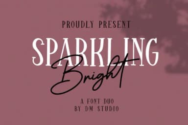 Sparkling Bright Duo Font by dmletter31 — Script Handwritten Font — thumbnail 1
