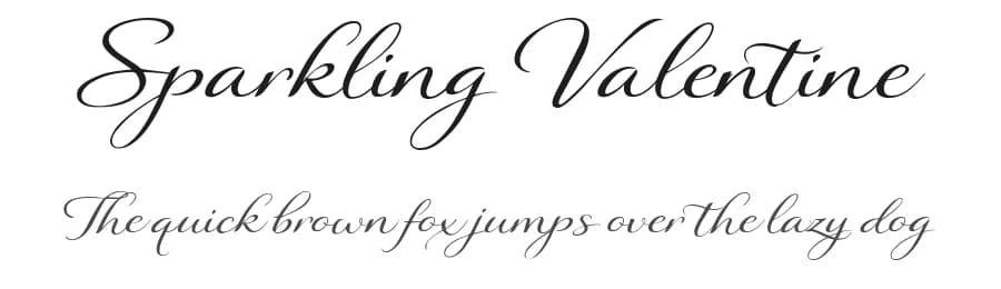 Sparkling Valentine by Cat.B — Script Handwritten Font