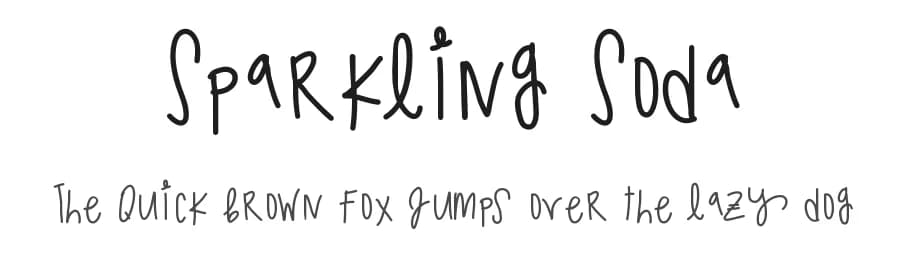 Sparkling Soda by Des Gomez — Script Handwritten Font