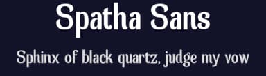Spatha Sans by Fernando Carvente — Sans Serif Font — thumbnail 2