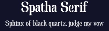 Spatha Serif by Fernando Carvente — Serif Font — thumbnail 2