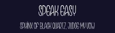 Speak Easy by dcoxy - Greg Medina — Script Handwritten Font — thumbnail 2
